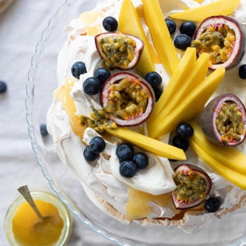 A top down shot of the Spring Pavlova