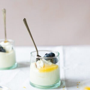 A single jar of Lemon Curd Mousse