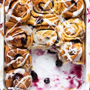 Lemon and Blueberry rolls missing from the tray