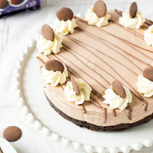 A whole Cadbury's Chocolate Cheesecake