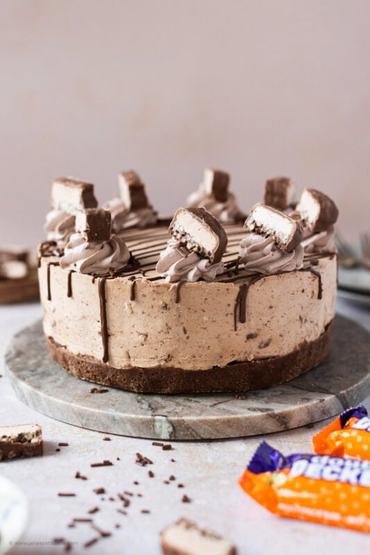 A whole Double Decker Cheesecake