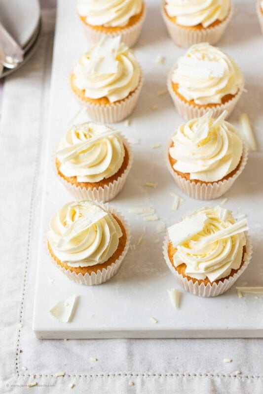 A small selection of White Chocolate Cupcakes